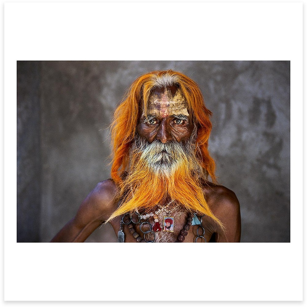 Steve McCurry – Signed – Tribal Elder, Rajasthan, India – Magnum 6″x6″