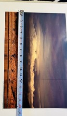 Triptych 3 Panel Photograph Dead Sea Sunset Facing Jordan Signed D Emerson 2006