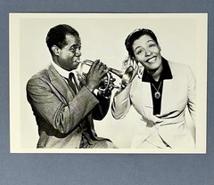 Louis Armstrong & Billie Holiday 1940s Fotofolio Art Photo Print Card 4.25”x6”