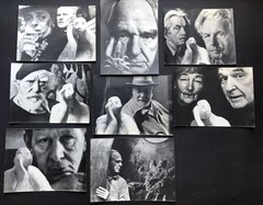 W Glen Davis / Group of 8 original photos of Bursztynowicz artworks placed 1977