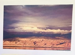 Triptych 3 Panel Photograph Dead Sea Sunset Facing Jordan Signed D Emerson 2006