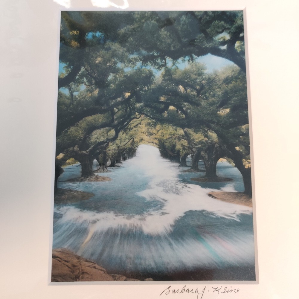Barbara J. Kline 5×7” Matted Hand Colored Black & White Photograph Signed 2001