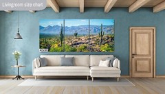 Desert Tapestry: Saguaro National Park East Arizona Cactus Desert Wall Art