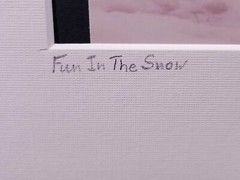 Original Smurf Photo 14 X 11 Matted Signed Ruth Horlick Titled Fun In The Snow