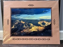Grand Canyon Signed Matted Photograph South Rim studio KV Johnson Arizona
