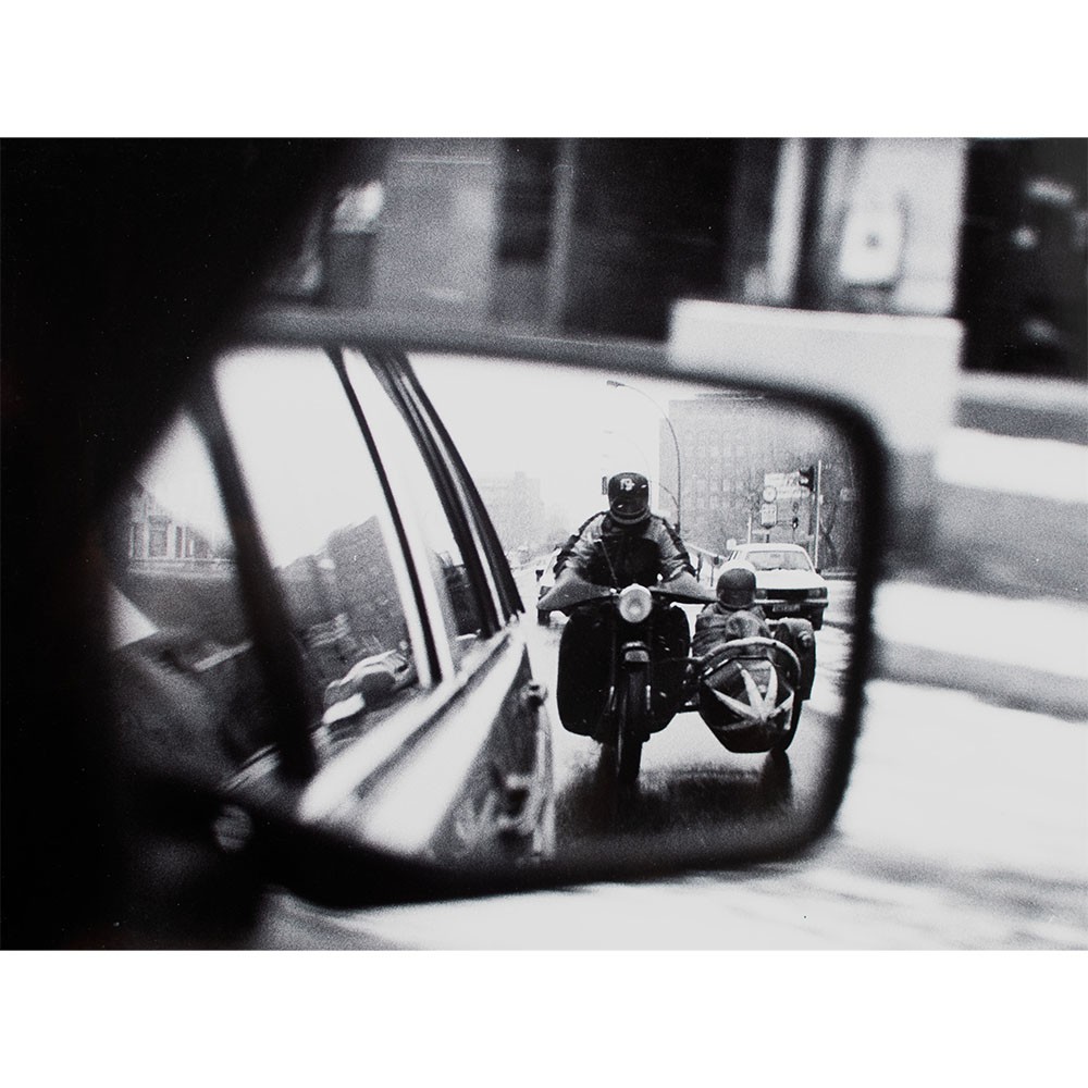Giesela Franke Berlin Traffic Rearview Mirror Motorcycle Photography 1980s