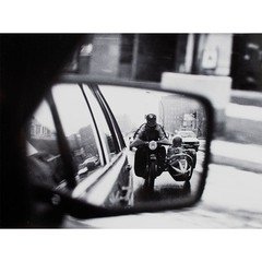 Giesela Franke Berlin Traffic Rearview Mirror Motorcycle Photography 1980s