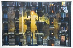 Art Photo, Signed Matted Framed, Figure Apparition Architecture City Bldg Façade