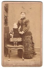 Photograph J. Clapperton, Galashiels, Bridge Street 2, mother with child in elega