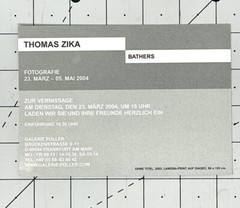 Thomas Zika (b. 1963) Art Announcement Card 2004 Frankfurt Germany