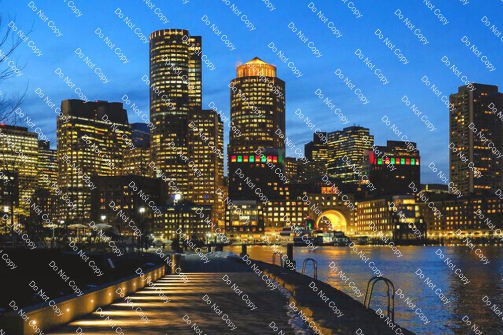 Digital Photo Image Wallpaper Background Boston Skyline
