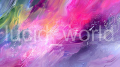 Digital Art Brushstrokes Glowing Patterns Colorful Abstract Wall Art Print 8 PNG