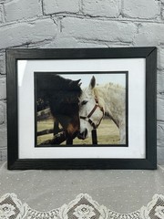 Jennifer Meyers Equestrian Photography “Horse Kiss” Framed & Matted Wall Art
