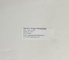 Steven S. Gregory Signed Photography ‘Backporch’ Tampa Photographer Laureate Art