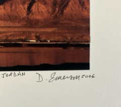 Triptych 3 Panel Photograph Dead Sea Sunset Facing Jordan Signed D Emerson 2006