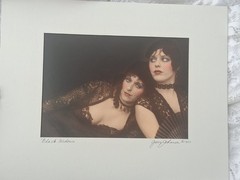 Black Widows Photograph Gary Johnson Signed Oddity Flapper Women Hand Colored