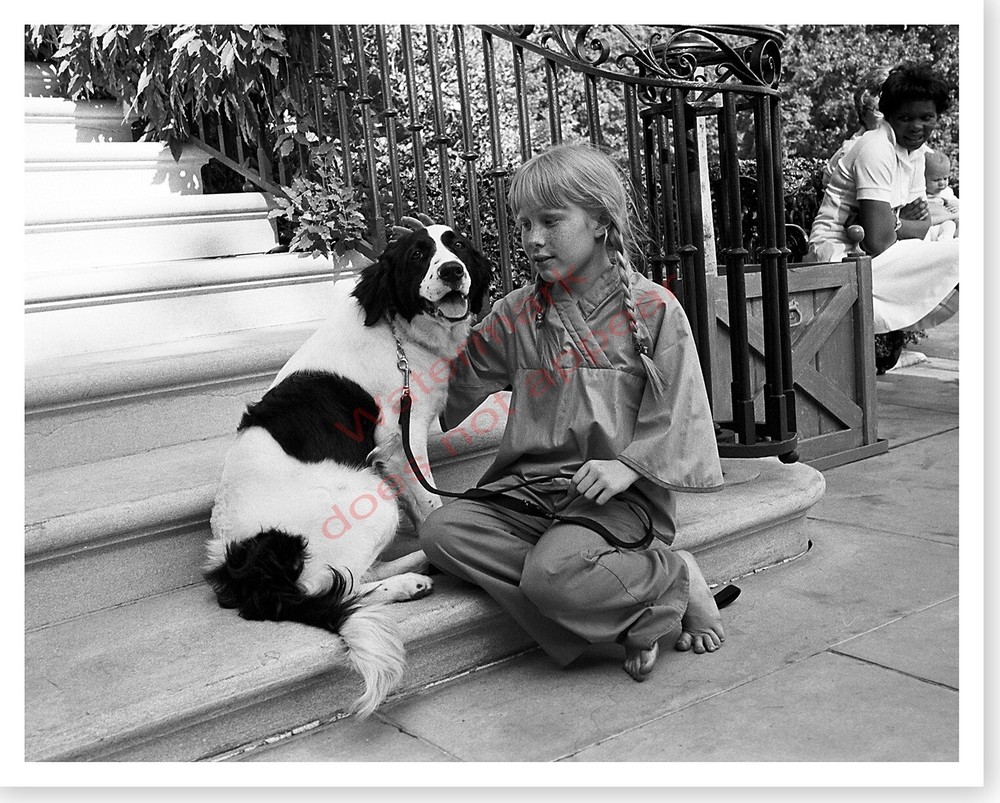 President Jimmy Carter Daughter Amy 1977 With Her Dog Grits 8 x 10 Photo