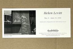 Helen Levitt (1913-2009) Art Photography Announcement Card 2000 LMG Gallery