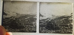 Photo Glass Plaque Early 1900s Mountaineering – 12.5 X 6Cm