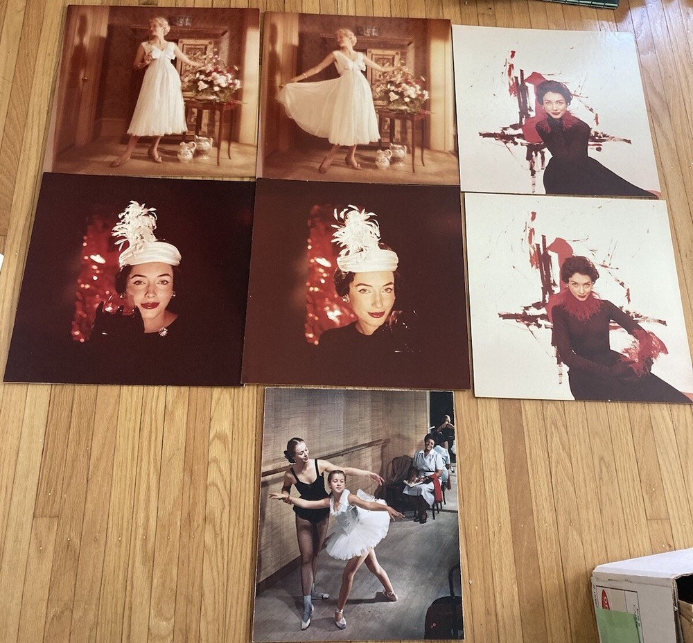 ANTON BRUEHL GELATIN SILVER PHOTOGRAPH 14×14 lot 7 mounted vtg