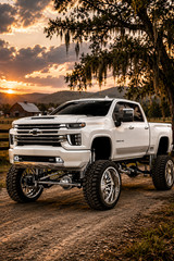Digital Image Picture Photo Pic Wallpaper Background Jacked Chevy Truck 66554