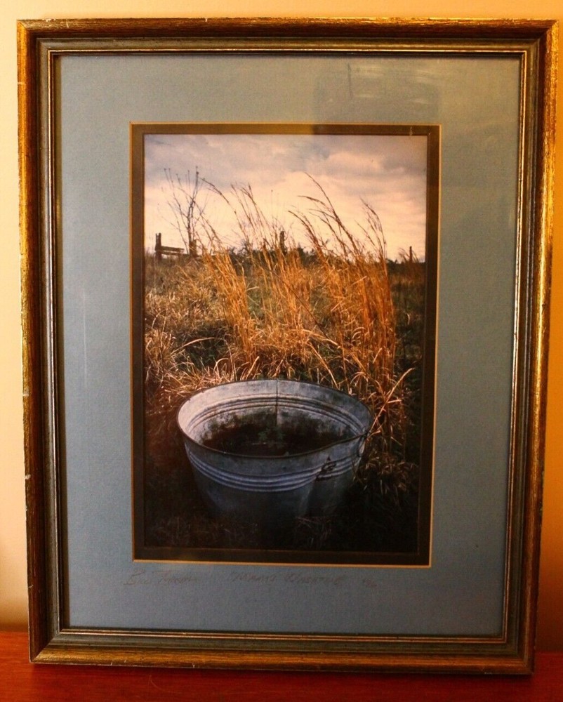 Vtg Bill Turner Art Photograph “Mama’s Washtub” 1976 Signed Framed Rural Scene