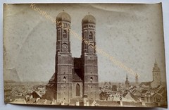orig. Photo photograph Munich Frauenkirche around 1870