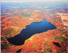 Stone Lake, in Washburn Co., Stone Lake Village, Overhead Photo. Frame Optional.