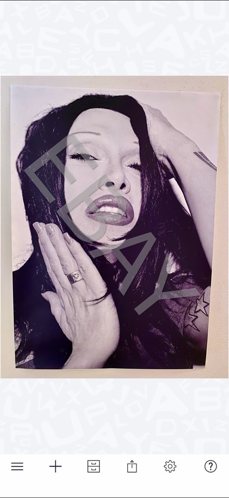 Pete Burns Dead Or Alive Black & White Original Print Kate Garner RARE 32” X 23”