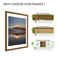 18×24 Poster Frame, Display Pictures 16X20 with Mat or 18×24 Without, Wall Ha…