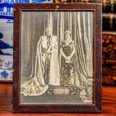Rare Signed Presentation Photograph Viceroy of India Antique Leather Frame