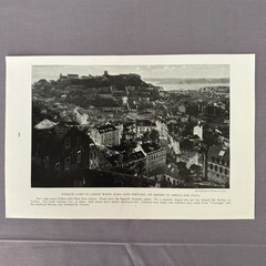 1927 Lisbon Portugal Cityscape Panoramic Photograph Vintage Wall Art Travel
