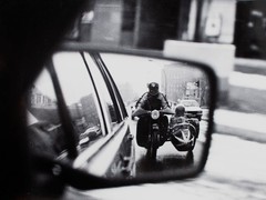 Giesela Franke Berlin Traffic Rearview Mirror Motorcycle Photography 1980s