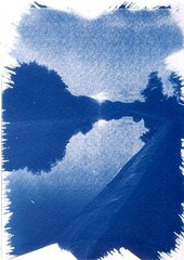 🎁 Set 16: Original Handmade Cyanotype Print Greeting Cards Set of 12pcs