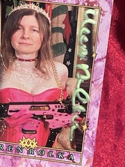 “Queen Karen Pink” Trading Card. VANTAHEART Models. Autographed. Personalized+