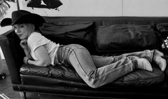 ”Honky Tonk Girl” western Print 17’x11′ photo cowgirl black and white Leica