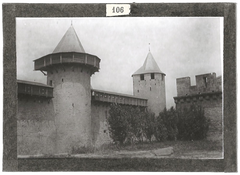 Old Black And White Glass Photo Plate 6X9 Cm Aude Carcassonne