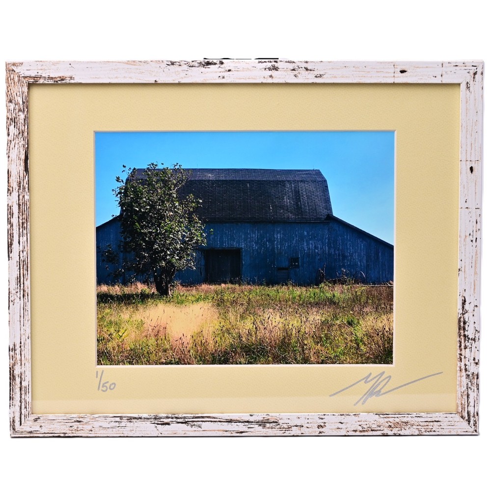 MICHAEL RAY Original Vintage Signed Long Island Landscape Barn Photograph Print