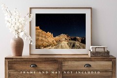 Badlands Photography Print – Starry Night Sky Over Pinnacles in South Dakota