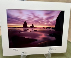 Signed Photography 11 x 14 Matted Unframed, Brilliant Full Color Seashore