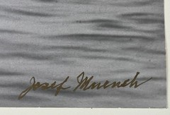 Josef Muench B/W Gelatin Silver Photograph Hawaiian surfer at Waikiki Beach