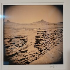 Carl Bower Signed Photo New Mexico Guadalupe Ruin Cabezon Peak Framed Fine Art