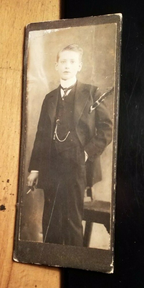 Rudolf… ? as a standing boy with cigarette/CDV Corona Zwickau