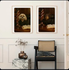 Custom Pet Portrait, Bathroom Art, Bathroom Poster, pet owner Gift