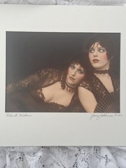 Black Widows Photograph Gary Johnson Signed Oddity Flapper Women Hand Colored