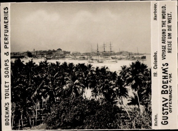 Photo Colombo Ceylon Sri Lanka, Port, Advertising Boehm’s Toilet Soap – 11088222
