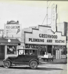 Vintage Photo Greenwood Plumbing Mountain Creamery Ice Cream Radio Ad Signs Car