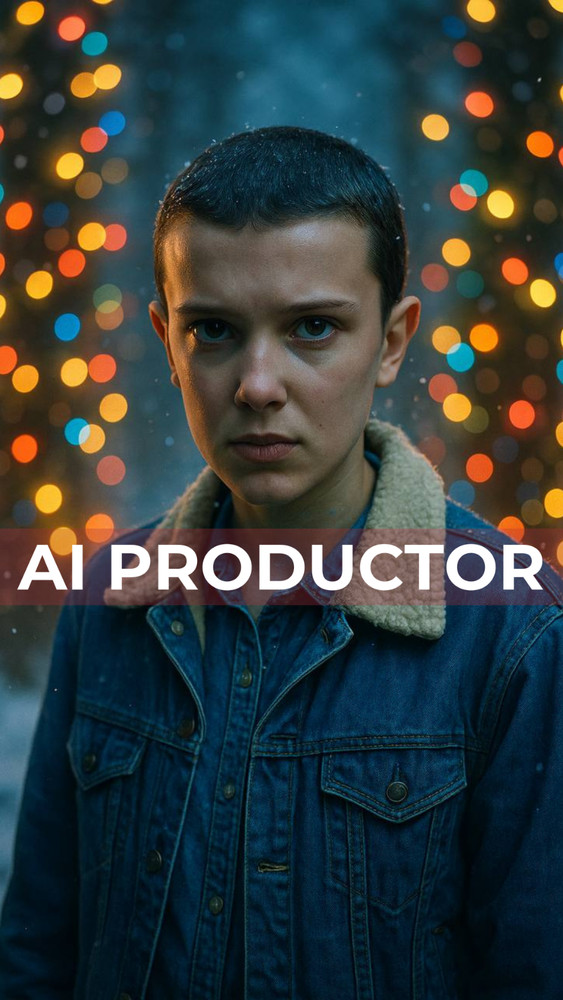 2×1 – Digital Stranger Things Christmas Art – Eleven – Demogorgon Digital Image