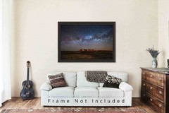 Night Sky Photography Print – Picture of Milky Way Over Mesa in Arizona