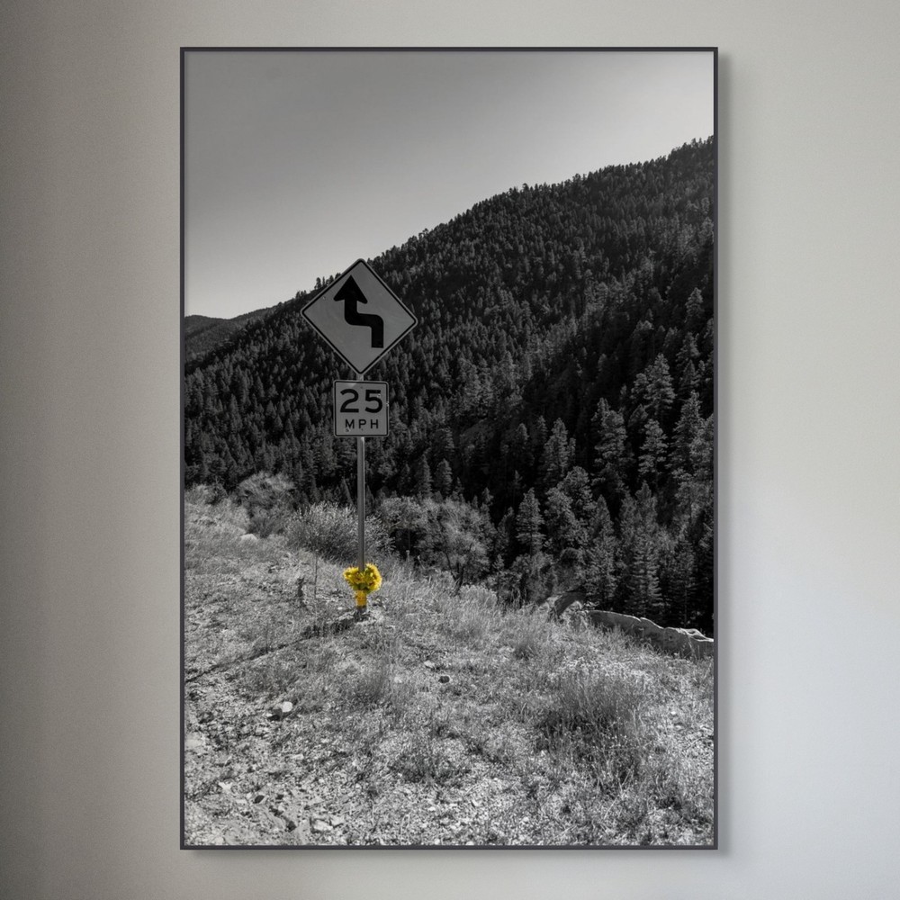 13×19 Fine Art Photography Print – Mountain Road Memorial – Archival Photo Paper